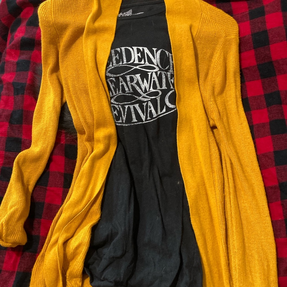 Mustard Yellow Cardigan Sweater